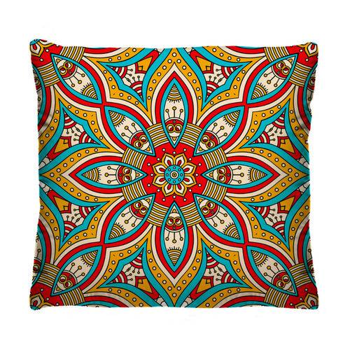 Almofada Decorativa Mandala Colorida com Refil 40x40