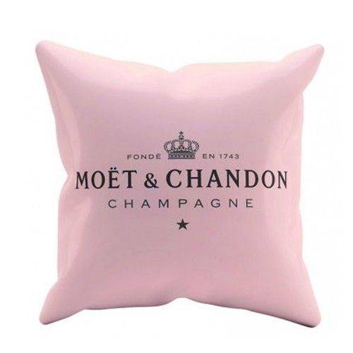 Almofada Decorativa Personalizada Cheia Sofá Champagne Rosa