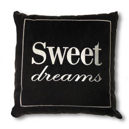 Almofada Decorativa Personalizada Cheia Sweet Dreams Preto