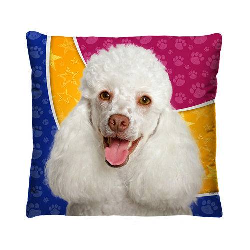 Almofada Decorativa Poodle Colorido com Refil 40x40