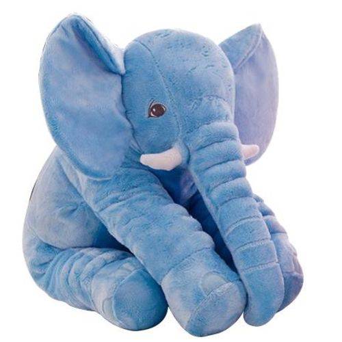 Almofada Elefante de Pelúcia Azul - Buba Baby