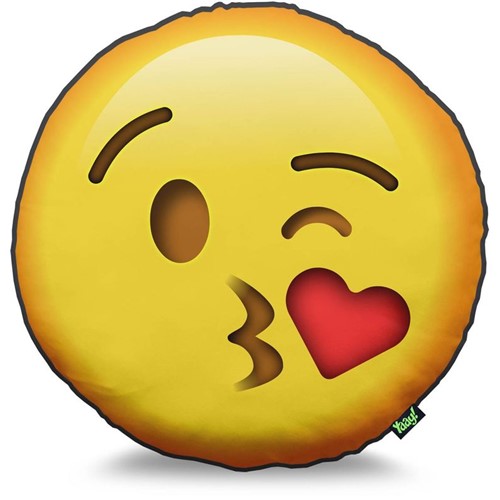 Almofada Emoji Beijinho com Amor