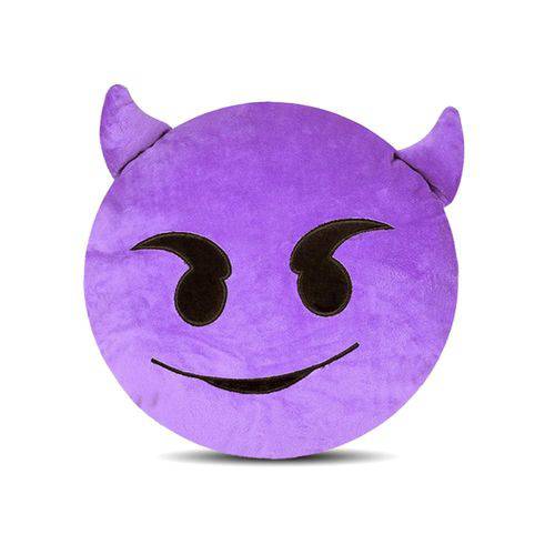Almofada Emoji Diabo Diabinho 33Cm com Enchimento