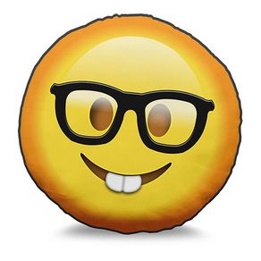 Almofada Emoji Nerd e Geek Emoticon