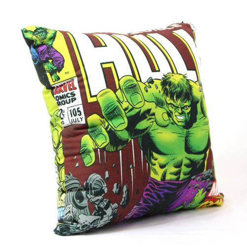 Almofada Fibra Veludo Comics Hulk 40x40cm