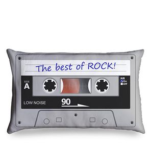 Almofada Fita Cassete K7 Retrô - The Best Of Rock