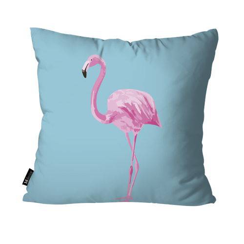 Capa para Almofada Flamingo 45x45cm Azul - Mdecore