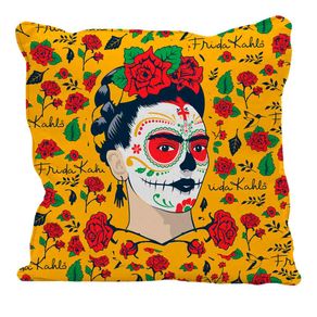 Almofada Frida Kahlo Caveira Mexicana