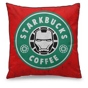 Almofada Homem de Ferro Marvel StarkBucks Coffee Café