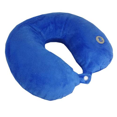 Almofada Massageador de Pescoço Travesseiro Encosto Viagem - Travel Massager Azul Rlx8 Rm-Mp2805 B