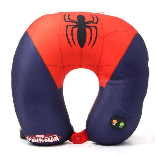 Almofada Massageadora para Pescoço Homem Aranha Marvel Vermelha 40x40cm
