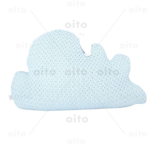 Almofada Nuvem em Tricot Croc P Azul