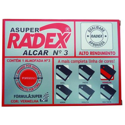 Almofada para Carimbo N°3 Vermelho Radex Radex