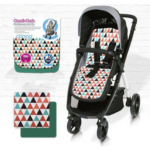 Almofada para Carrinho de Bebê Comfi Cush Triângulos Clingo