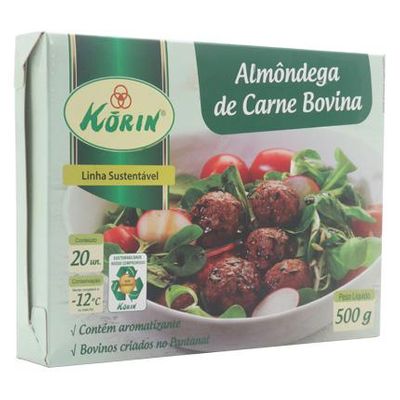 Almondegas de Carne Bovina Congelada 500g - Korin