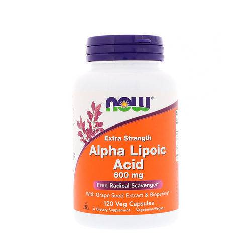 Alpha Lipoic Acid 600mg (120 Cápsulas Veganas) Now Foods