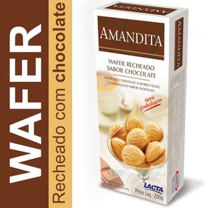 Amandita Wafer Recheado Chocolate 200g - Lacta