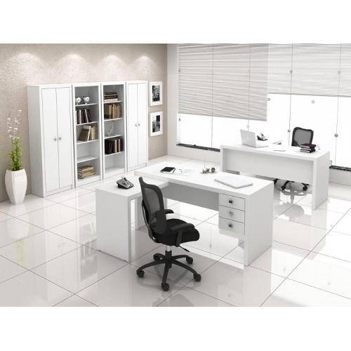 Ambiente Home Office 6 Peças Branco Mobili