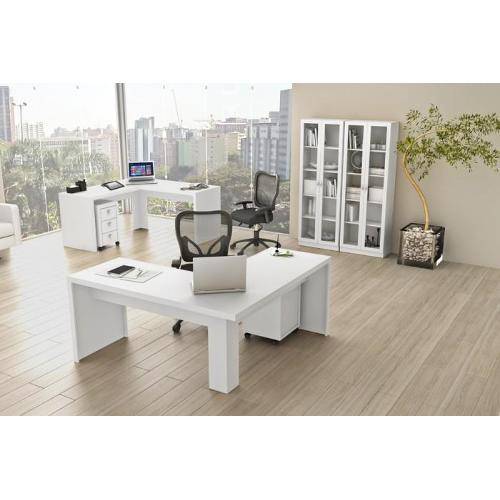 Ambiente Home Office 6 Peças Branco Mobili