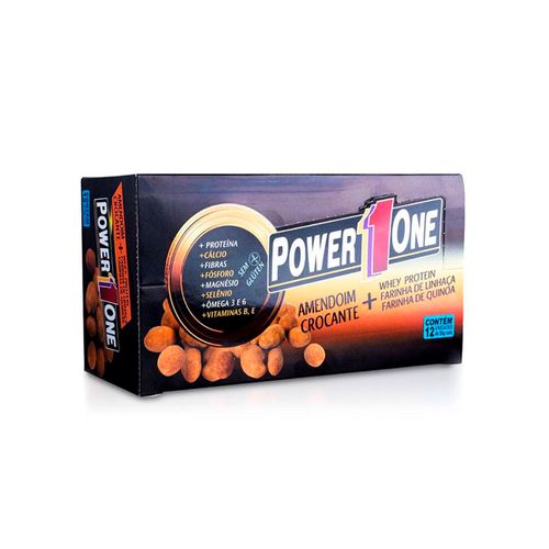 Amendoim Crocante Proteico - Power One - 12 Unidades de 50g