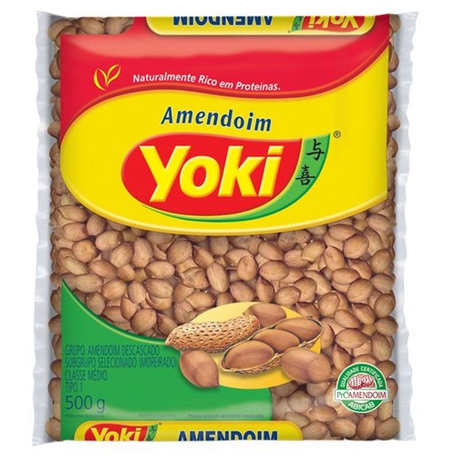 Amendoim Cru Yoki 500g Branco