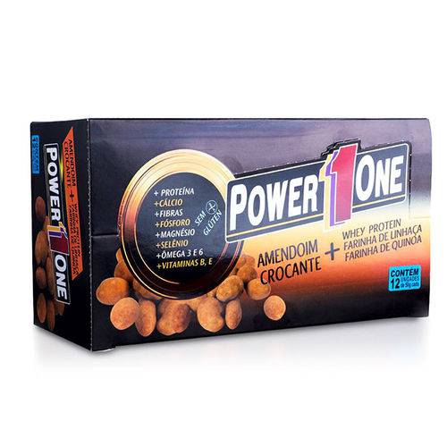 Amendoim Protéico Crocante Power One 12 Unidades de 50g - 600g