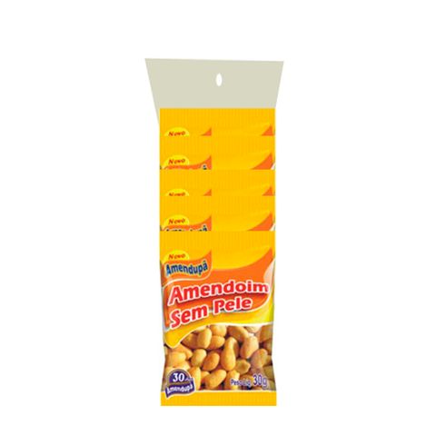 Amendoim Sem Pele Cartela 30g C/5 - Amendupã