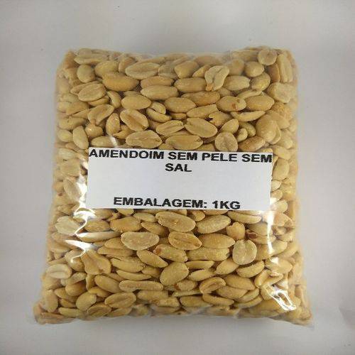 Amendoim Sem Pele Sem Sal - Embalagem 1kg