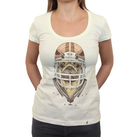 American Football Pug - Camiseta Clássica Feminina