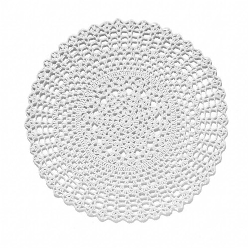Americano de Crochet Branco Ø 38 Cm