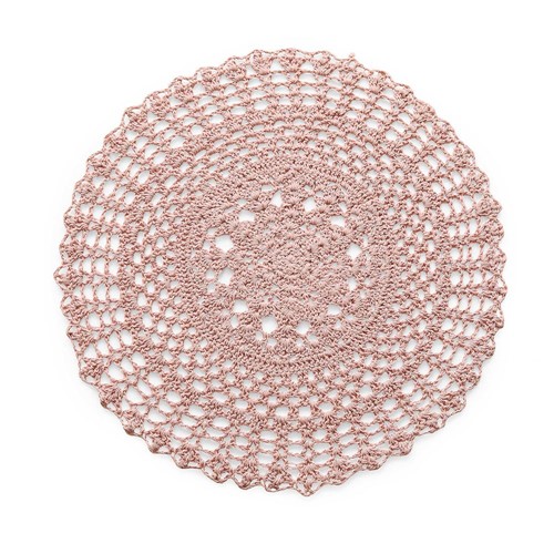 Americano de Crochet Rosa Chá Ø 38 Cm