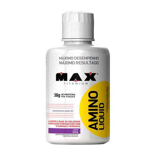Amino Liquid 500ml Uva Suplemento Max Titanium Formação e Recuperação de Massa Muscular Pós Treino