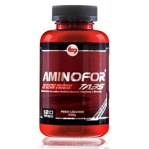 Aminoácido BCAA AMINOFOR - Vitafor - 120 Tabs
