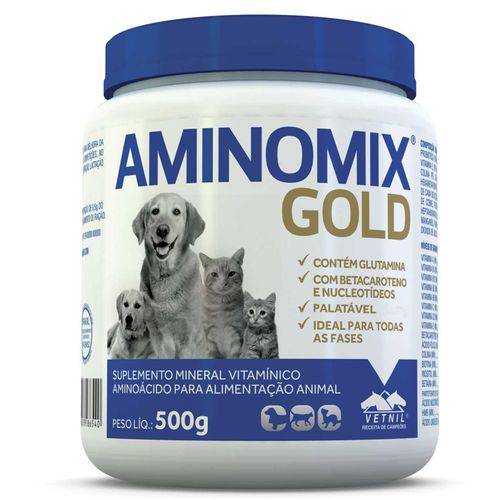 Aminomix Gold 500 Gr Vetnil Suplemento Alimentar para Animais