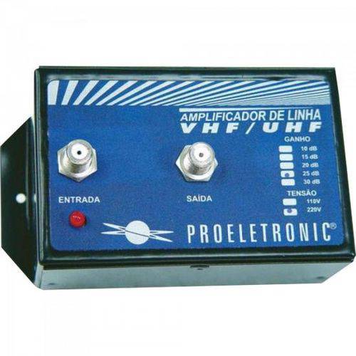 Amplificador de Linha Vhf/uhf 30db Bivolt Proeletronic