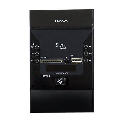 Amplificador de Parede Slim Wall 30W 4 Ohms Bluetooth USB Preto Frahm