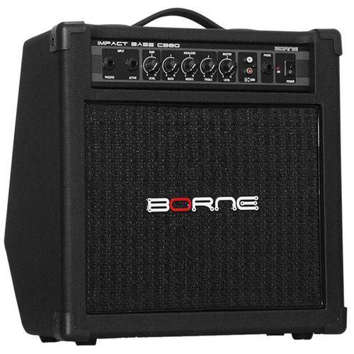 Amplificador para Baixo Borne CB80 Impact Bass - 30W Rms, Preto, Bivolt