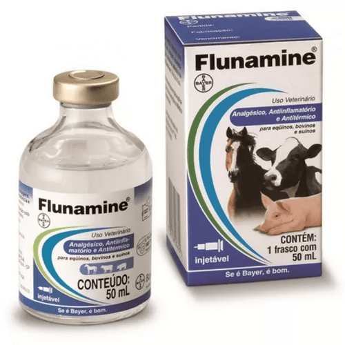Ananlgésico e Anti-inflamatório Bayer Flunamine para Equinos, Bovinos e Suínos 10ml