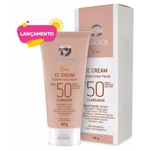 Anasol Cc Cream Facial Fps- 50 com 60g