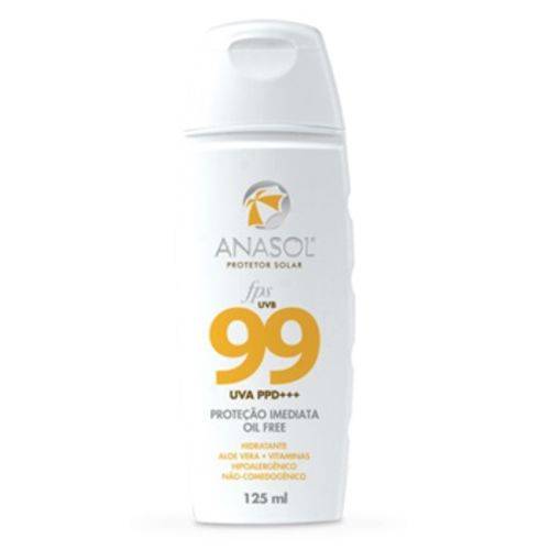 Anasol Protetor Solar Fps99 125ml - Toque Seco - Hipoalergênico - Hidratante - Aloe Vera - Vitaminas