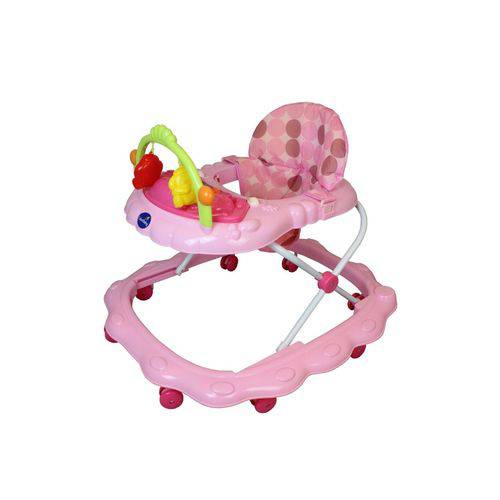Andador Bebê Musical Hoop Color Baby C/ Brinquedos Rosa