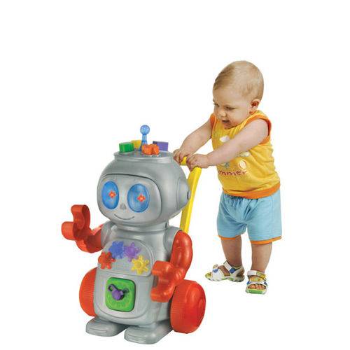 Andador Robô Vermelho com Atividades Luzes e Sons - Magic Toys