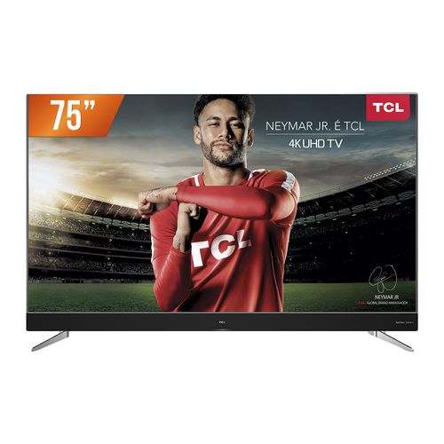 Smart TV LED 75'' Ultra HD 4k TCL 75C2US HDMI USB Android TV WiFi Integrado Conversor Digital