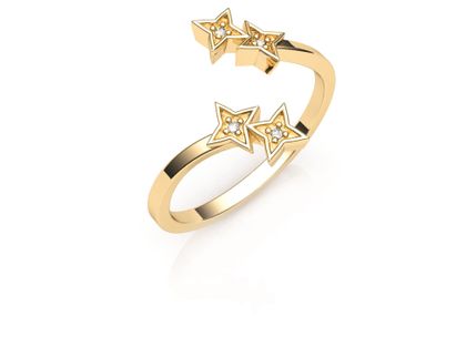 Anel Constelação com Diamantes Ouro Amarelo T10
