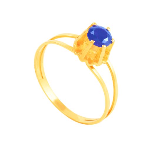 Anel de Formatura em Ouro 18K Safira Azul - AU4417