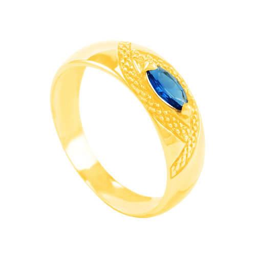 Anel de Formatura em Ouro 18K Safira Azul - AU2739