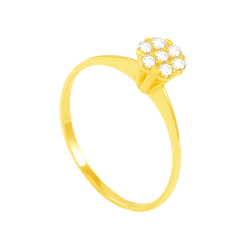 Anel em Ouro 18K Flor com Diamantes - AU4935