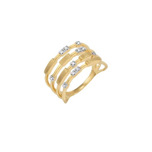 Anel Ouro Amarelo 18K e Diamante - Couture 18