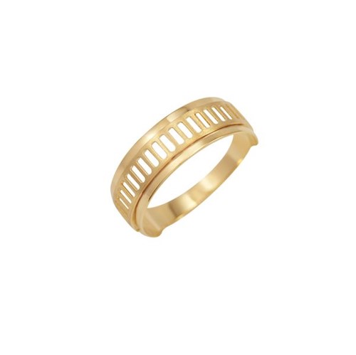 Anel Ouro Amarelo 18K - Grid 18