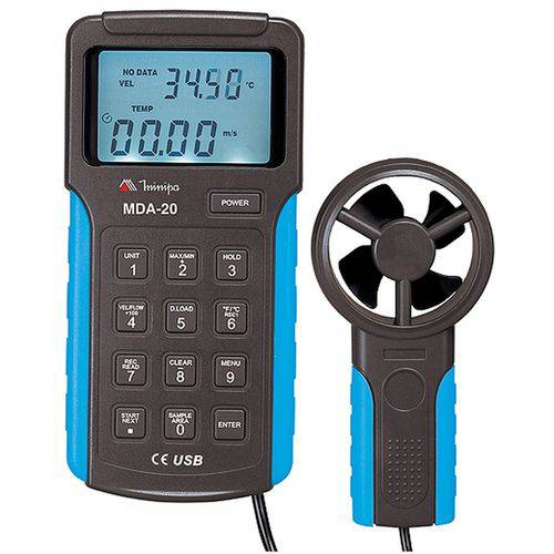 Anemômetro Digital com Datalogger e Interface - Mda-20 - Minipa